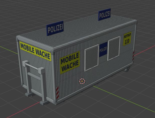 Mobile Polizeiwache als 3D Modell