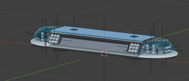 Ein Zirkon 2 Blaulichtbalken als 3D Modell