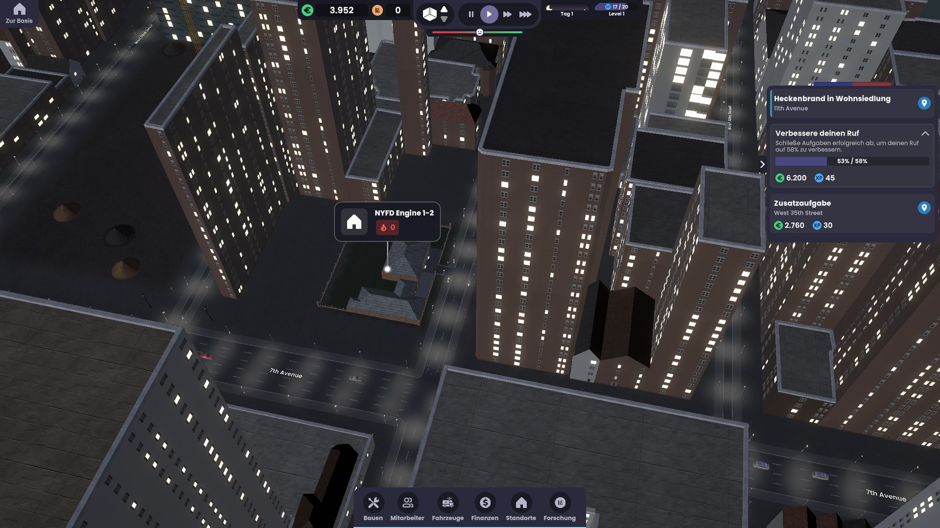 Beginn des Projekts New York City