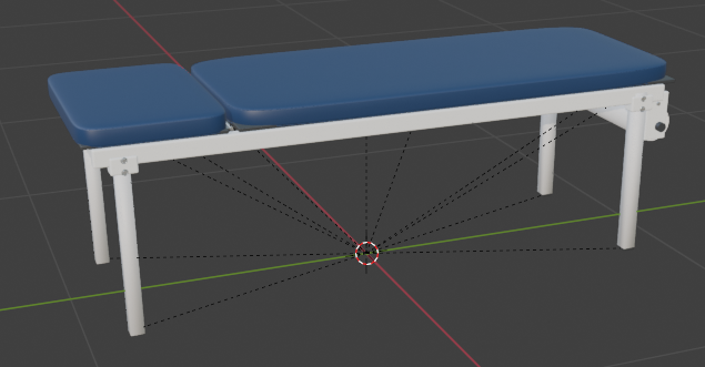 eine Low Poly Behandlungsliege